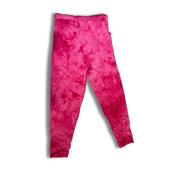 René Rofé Womens Tie-Dye Pink Joggers Sleepwear Medium 95% Rayon Elastic Waistba - Picture 3 of 5